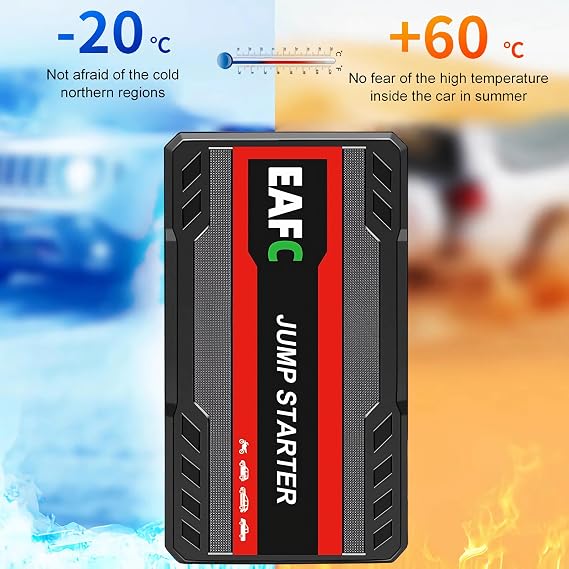 Arrancador de batería para coche de 600 A, arrancador de batería de 12 V para coches de gasolina de 3.0 L