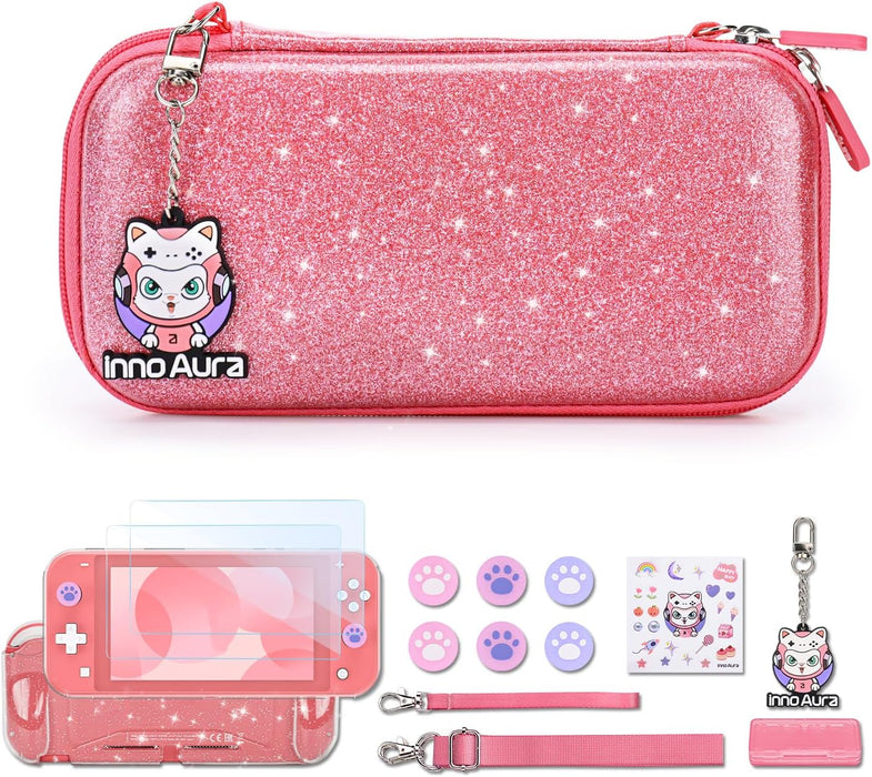 Funda innoAura para Switch Lite, juego de 15 accesorios en 1 con estuche de transporte