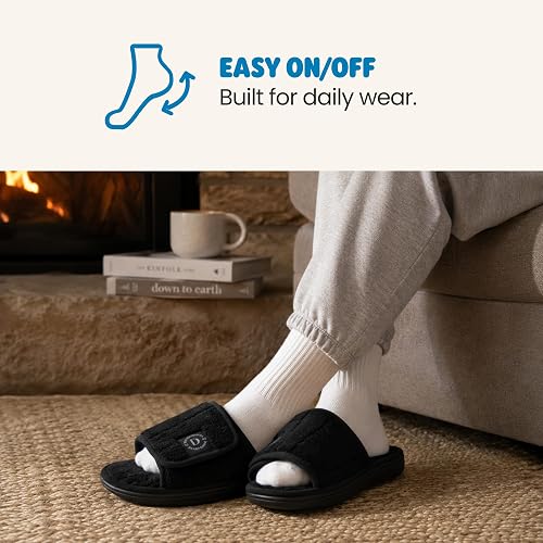 Pantuflas de verano ajustables para hombre Dearfoams, aptas para interiores y exteriores