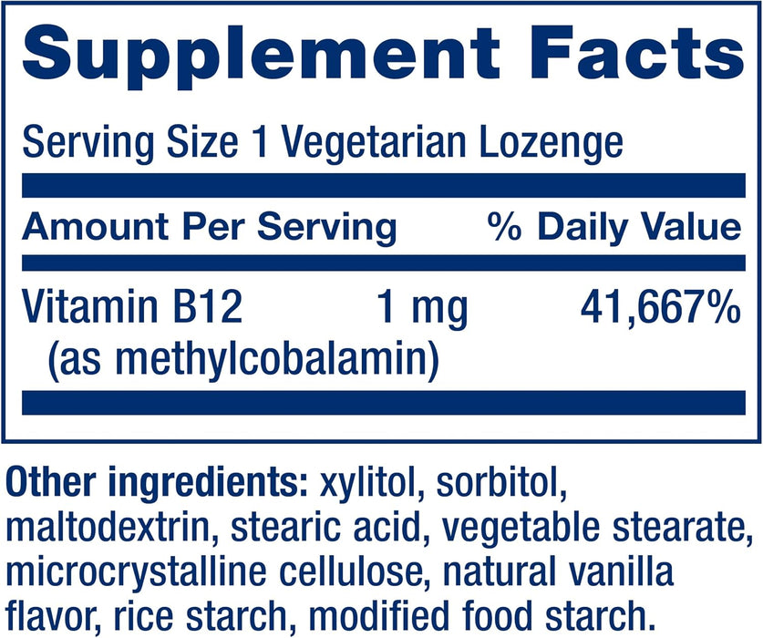 Life Extension Vitamina B12 Metilcobalamina, Suplemento para la salud nerviosa