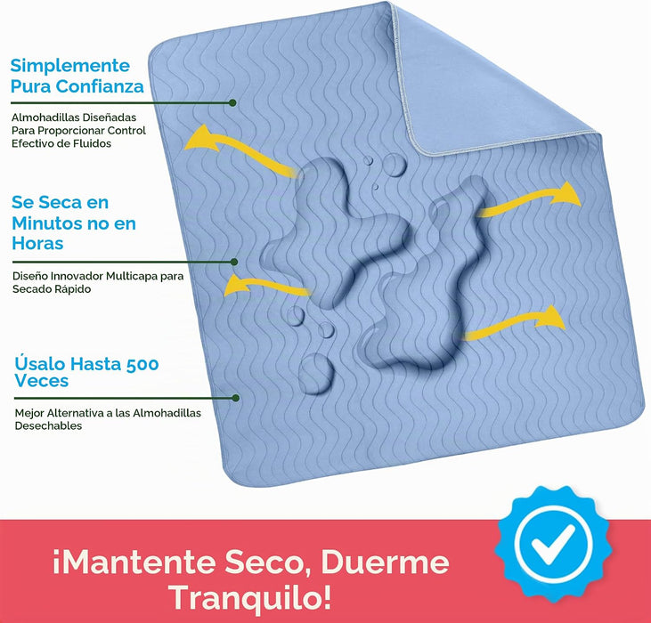 Utopia Bedding Almohadillas lavables para cama 34" x 36" (Paquete de 4)