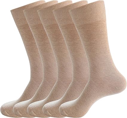 Calcetines transpirables de vestir para hombre 5 pares, de algodón para hombre