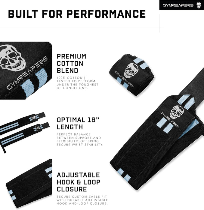 Muñequeras de levantamiento de pesas, soporte de muñeca con lazo para pulgar