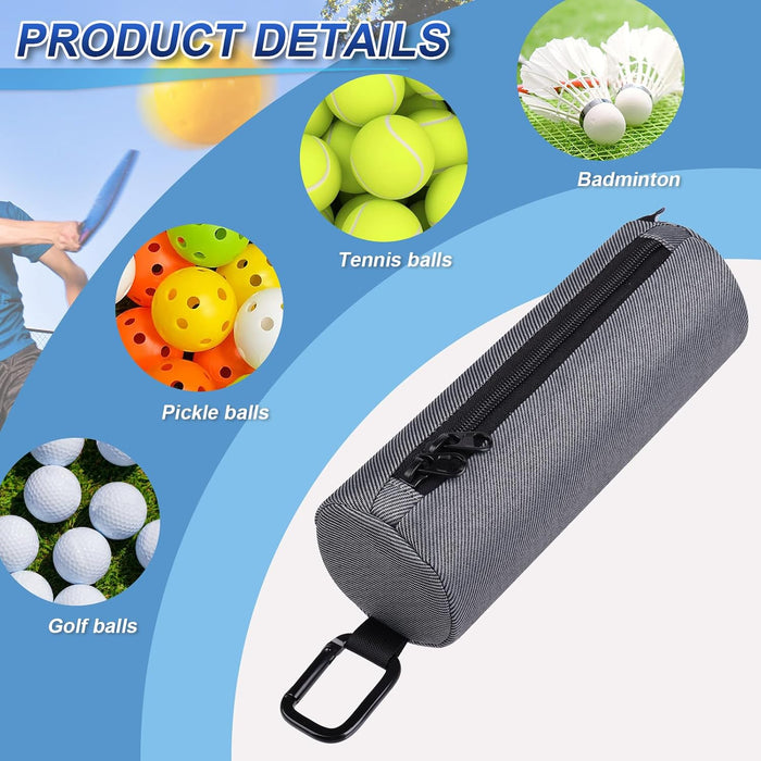 Soporte para pelotas de pickleball, bolsa de almacenamiento portátil con gancho