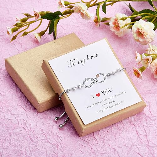 Pulsera de amor infinito para mujeres, regalos de joyería de San Valentín