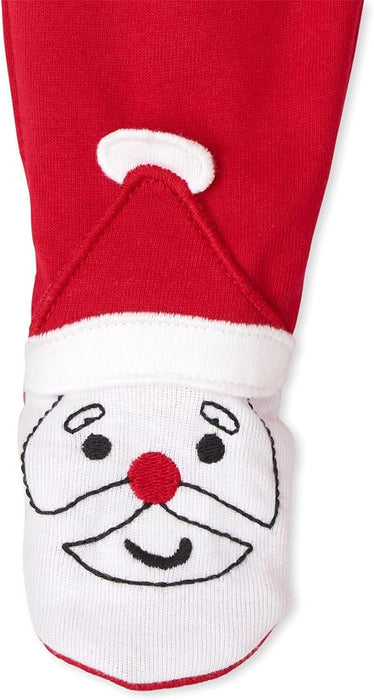 The Children's Place Conjunto de pijama de una pieza de algodón ajustado con estampado de navidad