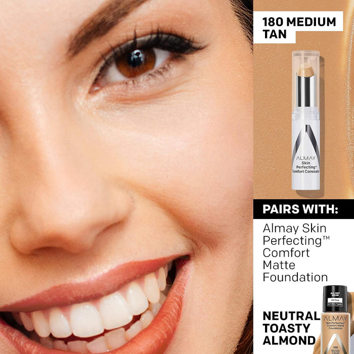 Almay Corrector de Confort para Piel Perfecta Cobertura Completa, Acabado Natural