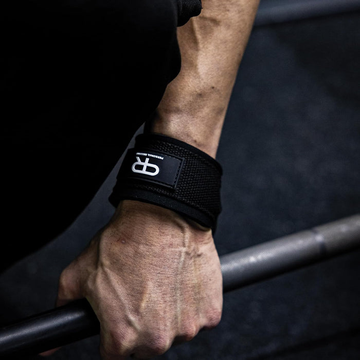 Correas de levantamiento PR Personal Record Black Series de 23,5 pulgadas (par) - Negro Gris