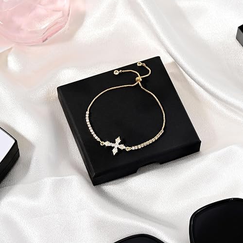Pulsera VIBILIA con cruz para mujer moderna y ajustable