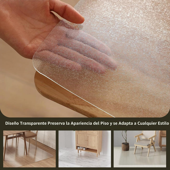 Tapete de plástico transparente para debajo de la mesa del comedor