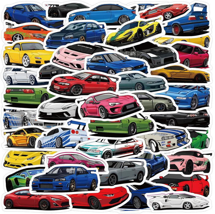 55 calcomanías deportivas de súper auto para adolescentes y adultos