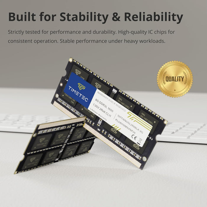 Timetec Módulo de memoria RAM de 8 GB DDR3L / DDR3 1600 MHz (DDR3L-1600)