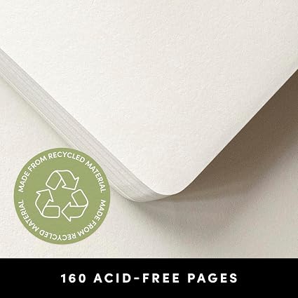 Cuaderno de notas en blanco reciclado PAPERAGE (azul oscuro), 160 páginas