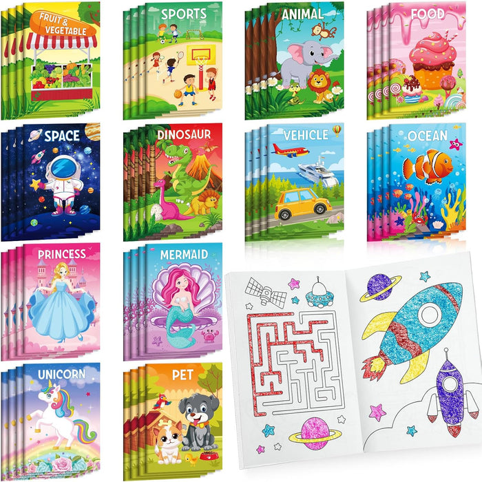 BenLouis 24 Mini Libros para Colorear Recuerdos de Fiesta a Granel para Niños de 4-8