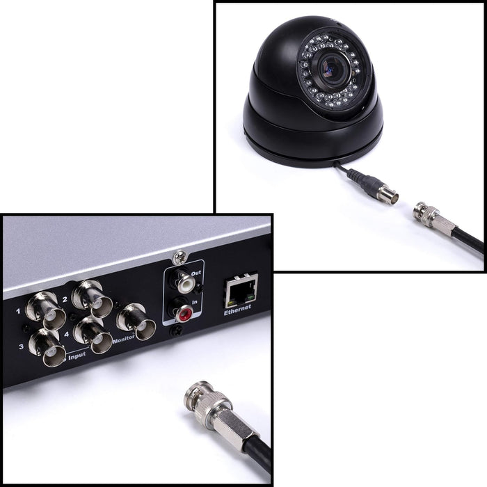 THE CIMPLE CO RG59 Conector de cable coaxial, atornillado (torsión) Paquete de 10