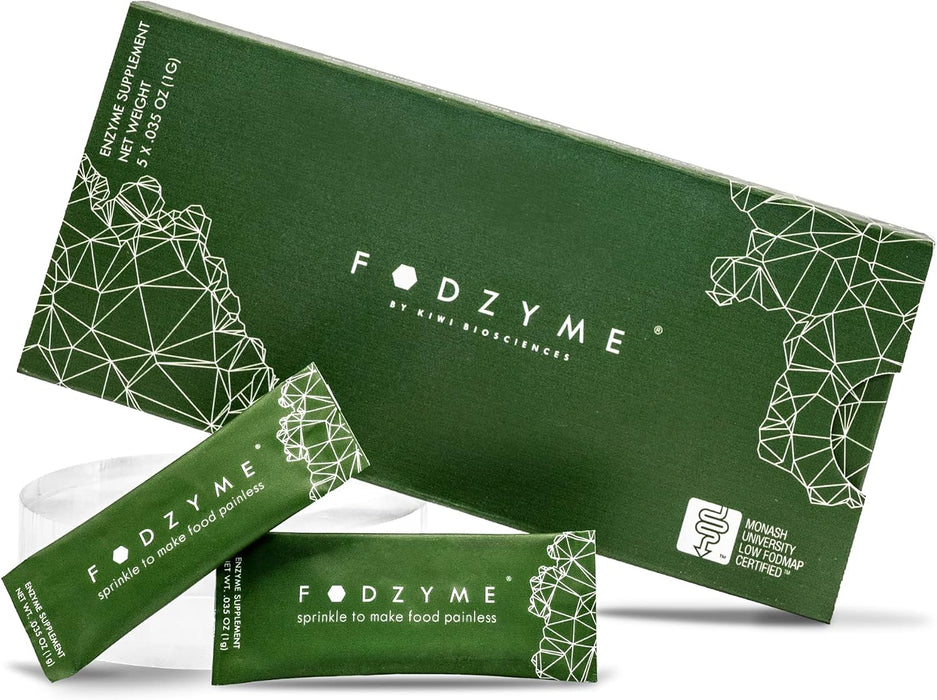 FODZYME de Kiwi Biosciences: nuevas enzimas digestivas que descomponen los FODMAP 30 sobres