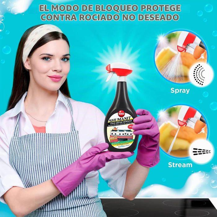 SHUMANIT - Removedor de grasa en frío. Aerosol para la eliminación inmediata de grasas