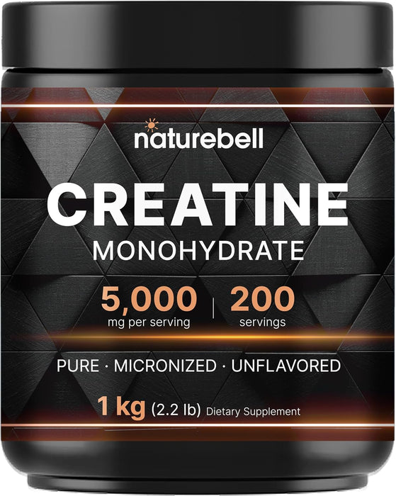 NatureBell Polvo de Creatina Monohidrato 1,000g, 5,000mg por porción