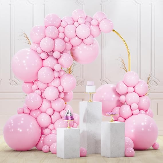 Globos rosas PartyWoo, 140 unidades, diferentes tamaños de 18, 12, 10,5 pulgadas,rosa-Q05