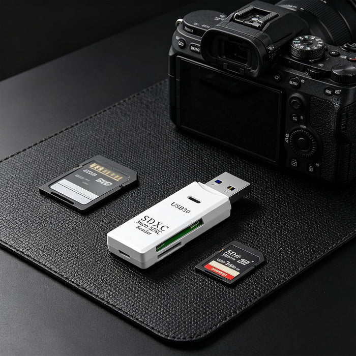 Lector de tarjetas micro SD USB3.0, lector de tarjetas SD 2 en 1 de 5 Gbps