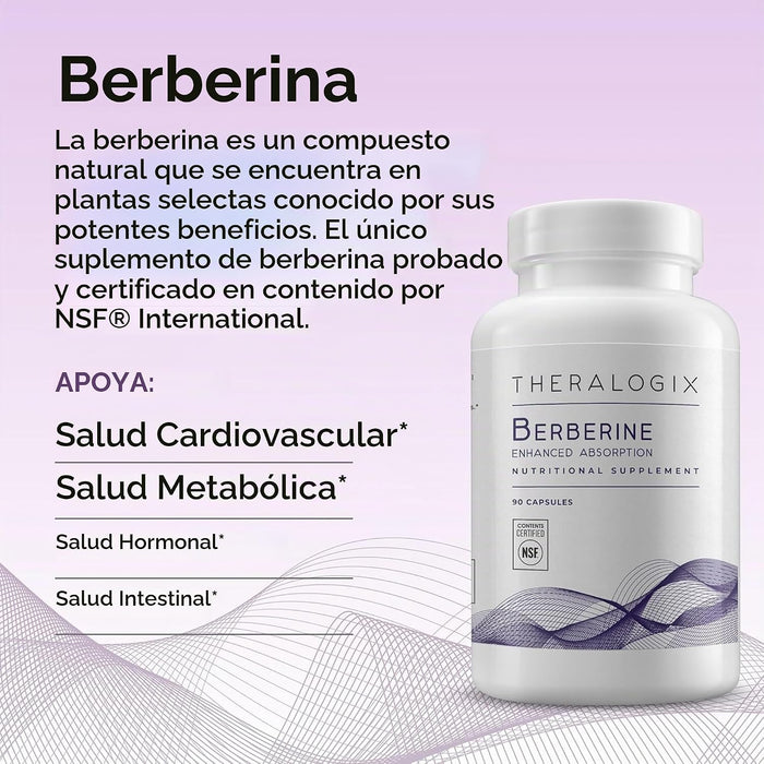 Theralogix, Berberina, Absorción Mejorada, 90 Cápsulas