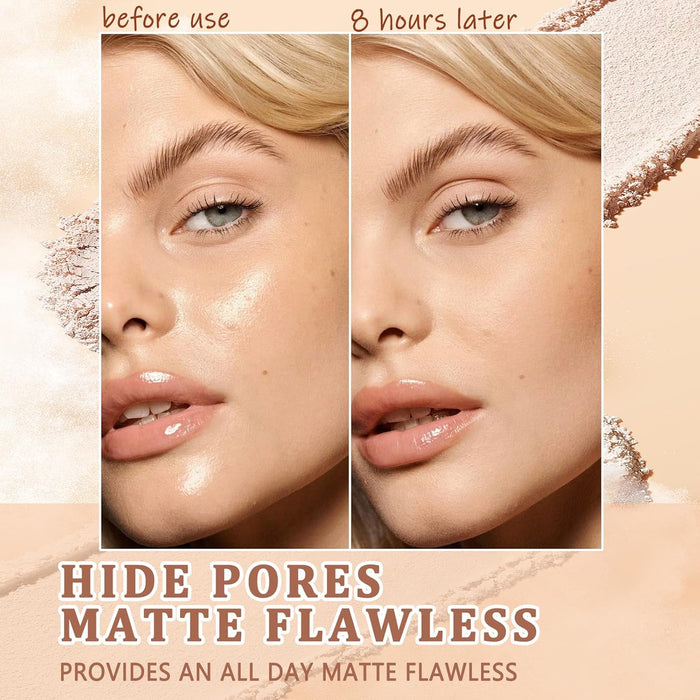 Polvos compactos para el rostro con control de aceite