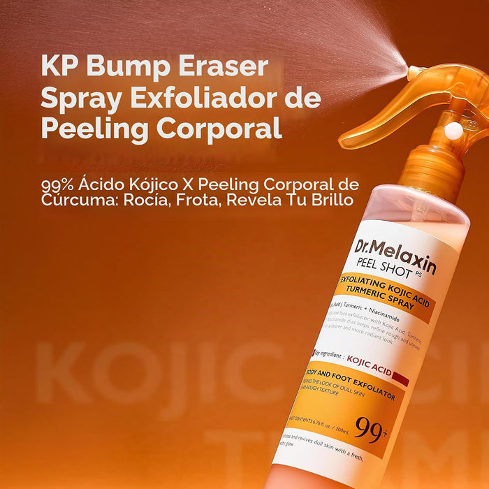 Dr.Melaxin Peel Shot Exfoliante corporal de cúrcuma de ácido kójico, 6.76 onzas líquidas