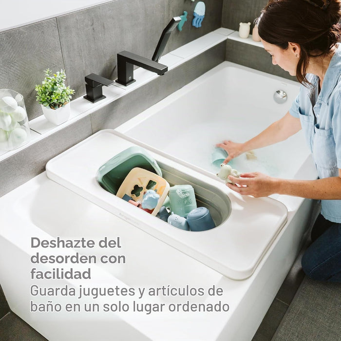 Angelcare - Estante organizador de baño, almacenamiento plegable para juguetes