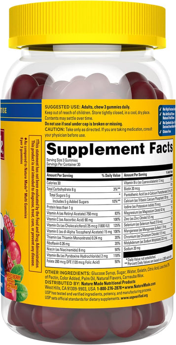Nature Made Gomitas multivitamínicas avanzadas para él, 90 gomitas