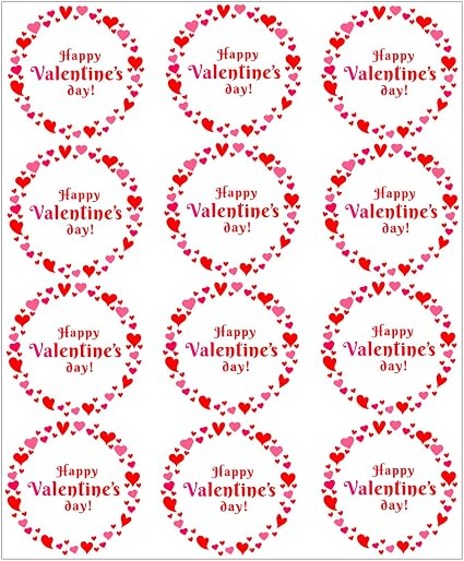 SHEIN 72 pegatinas de regalo para el día de San Valentín, etiquetas de San Valentín