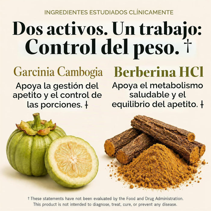 GLPLUS+ Suplemento GLP-1 para control de peso y supresor del apetito, 60ct