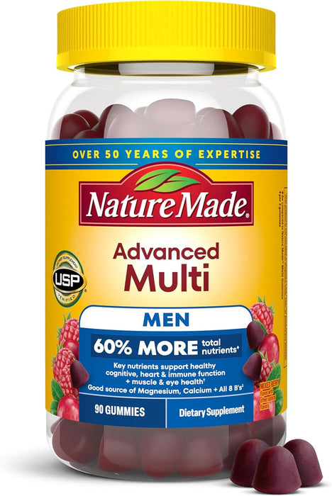 Nature Made Gomitas multivitamínicas avanzadas para él, 90 gomitas