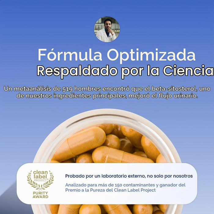 Snap Supplemento para la salud de la próstata en hombres, 90 cápsulas veganas