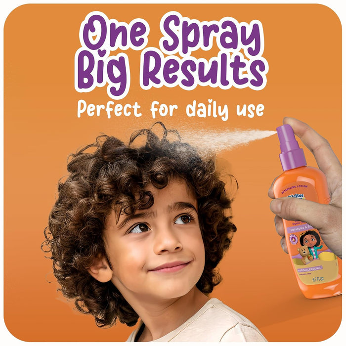 Ricitos de Oro Spray desenredante para niños, manteca de karité, 6.7 onzas