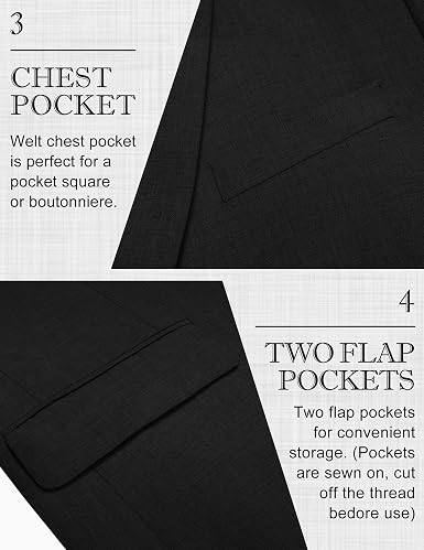 COOFANDY Chaqueta tipo blazer informal para hombre , con dos botones y diseño ligero.