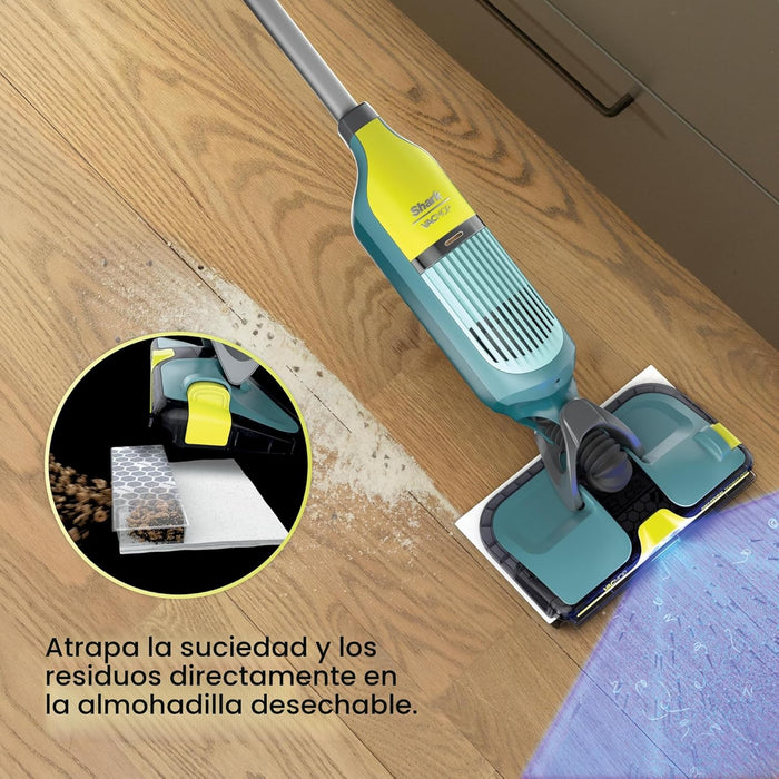 Shark VACMOP Reveal - Nuevo limpiador inalámbrico para suelos duros, aspiradora y trapeador en aerosol