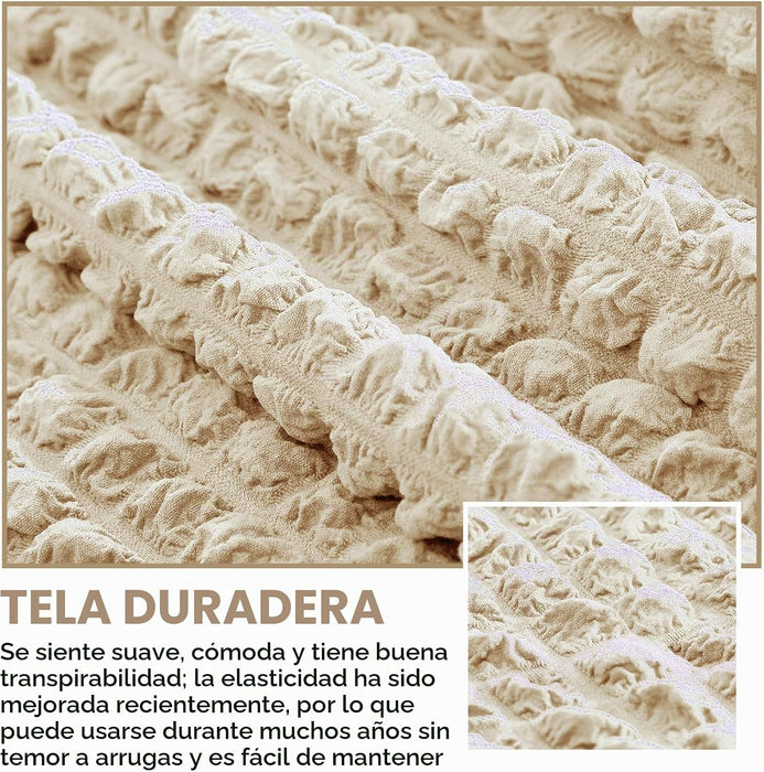 Fanfanwin juego de 3 fundas con falda de sofá de alta elasticidad