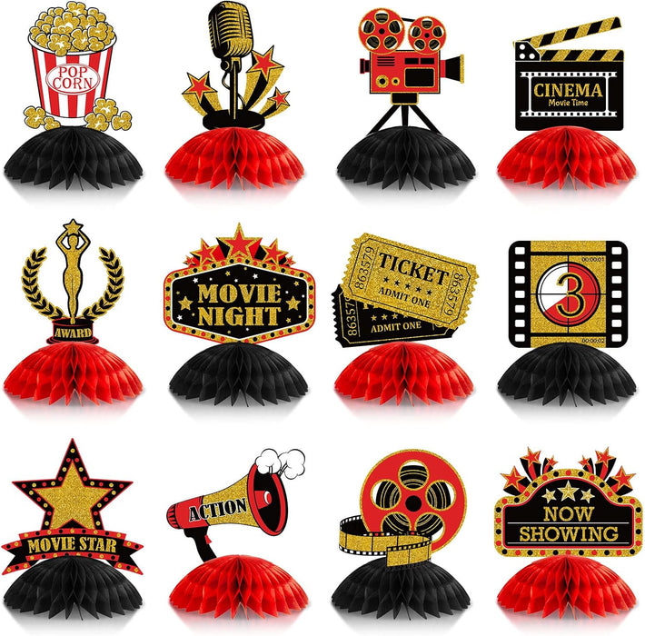 Pajean 12 piezas de decoración de fiesta nocturna de cine