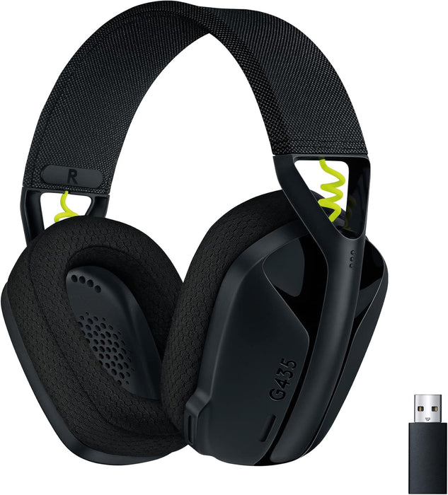 Logitech G Auriculares inalámbricos para juegos 435 Lightspeed Negro