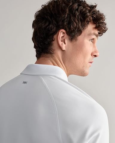 Rhone Regatta Polo de piqué para hombre - Antiolor, transpirable y ligero