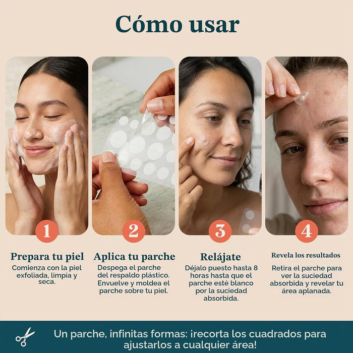 Livaclean Paquete variado de 272 unidades de parches grandes para espinillas en la cara