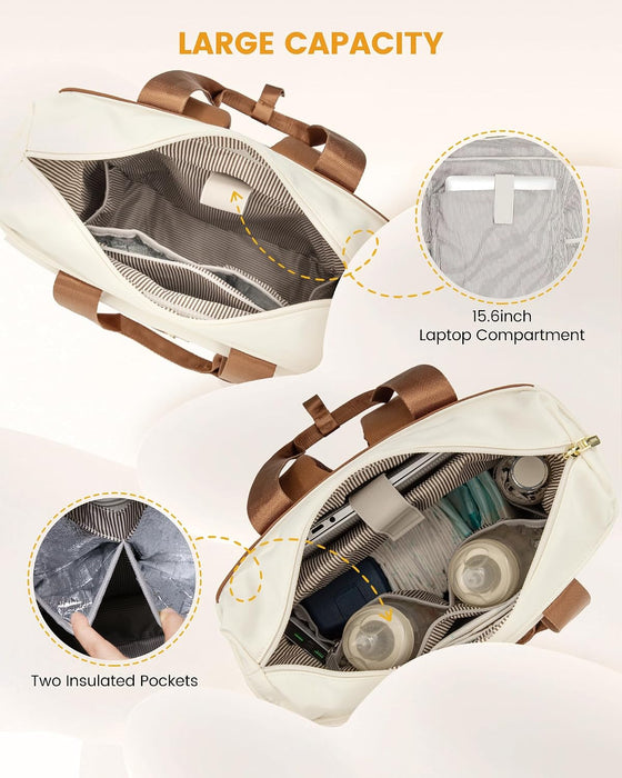 LOVEVOOK Mochila para pañales, bolsa de pañales con bolsillos aislados