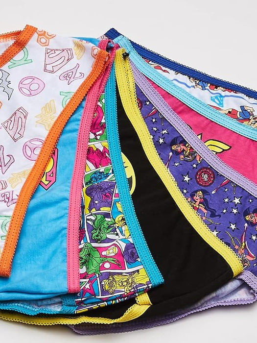 Pack de 7 bragas con el logo de la Liga de la Justicia de DC Comics para niñas