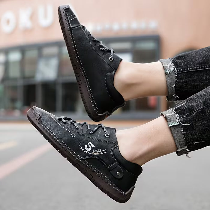 Zapatos para Exterior con Cordones, Planos Cómodos y Casuales
