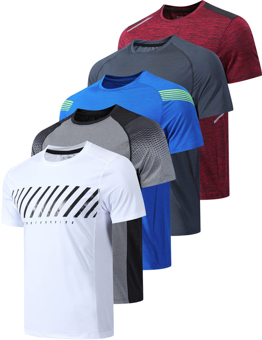 Camisetas de manga corta con cuello redondo Liberty Imports  para hombre (pack de 5)