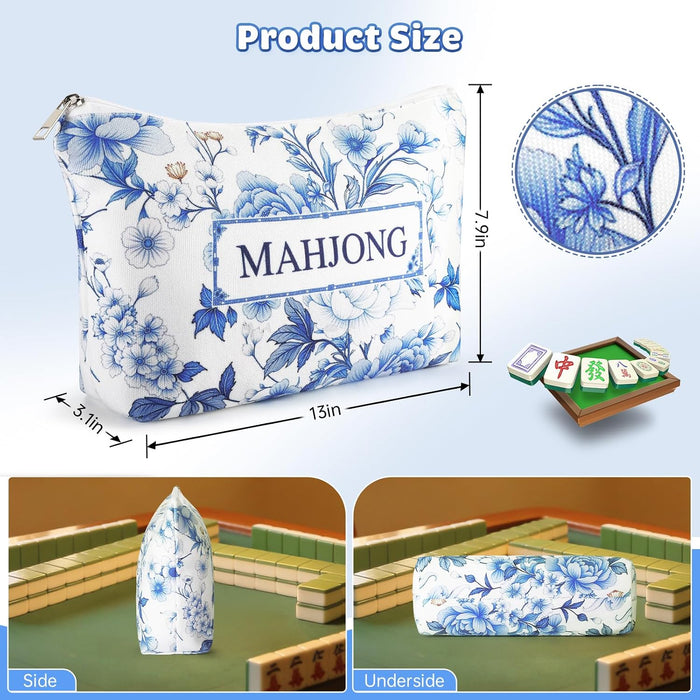 Mahjong - Bolsa de azulejos de transporte con cremallera