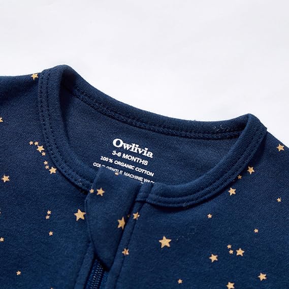 Owlivia Pijamas de Algodón Orgánico para Bebé