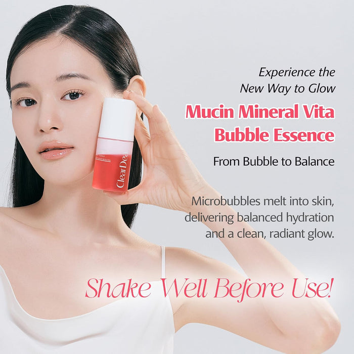 Mucin Mineral Vita Bubble First Essence Duo con fórmula de microburbujas y sérum tónico 2 en 1