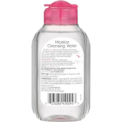 Garnier Agua micelar limpiadora , desmaquillante todo en uno y limpiador facial