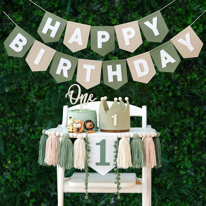 Decoración de fiesta de cumpleaños preencordada para decoración de primer cumpleaños de niños
